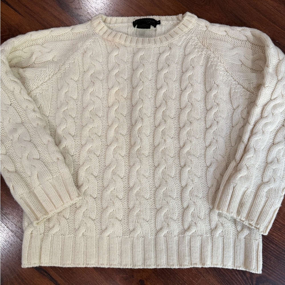 Cable Knit Cream Sweater